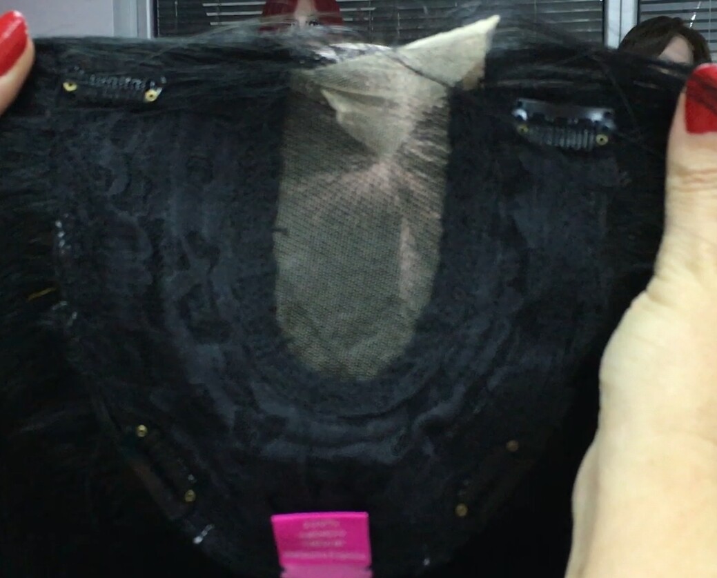 Voluminador natural LYDIA color 1 RAYA de Tul 40cm largo