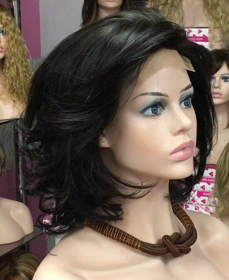 Peluca cabello natural Wendy color 2 Frontal TUL transparente