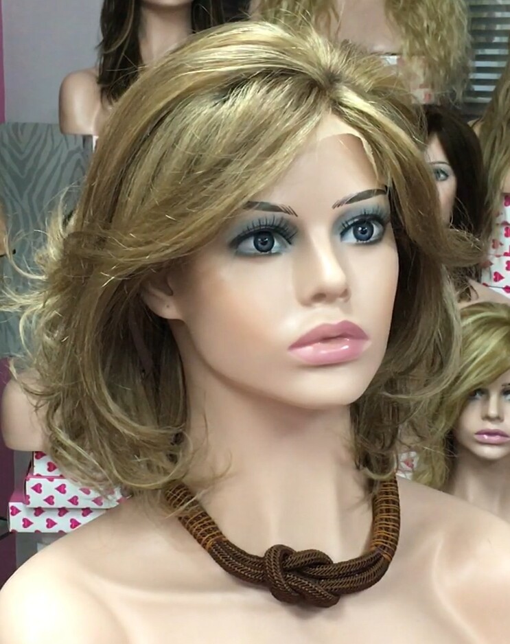 Peluca natural Wendy color 8.14 tinte Puntas16 Frontal TUL