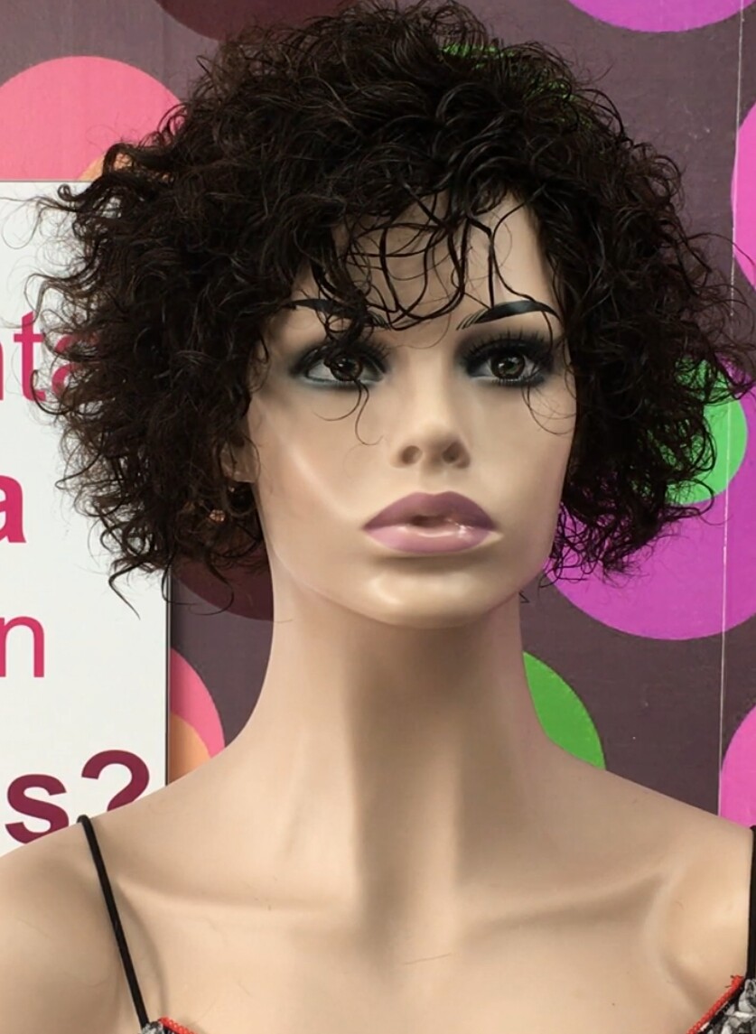 Peluca rizada natural CINTA color 2 maquina