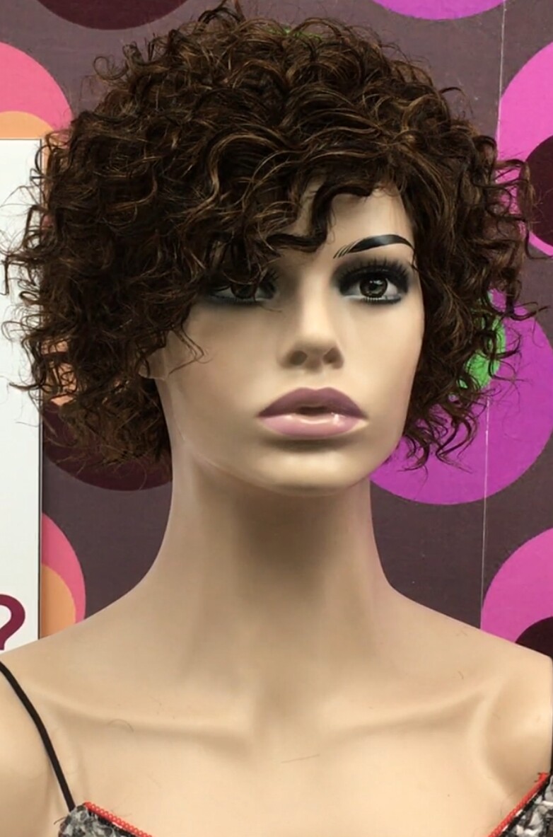 Peluca rizada natural CINTA color 2h5 maquina