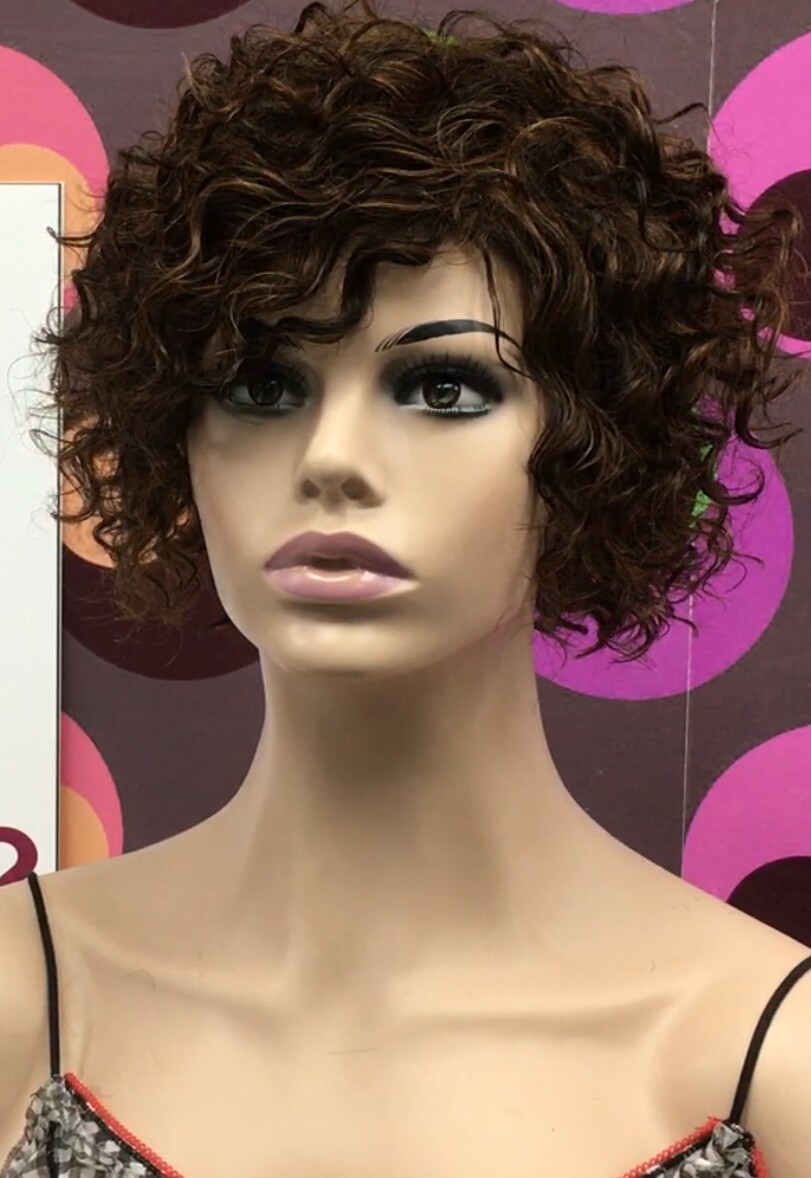 Peluca rizada natural CINTA color 2h5 maquina