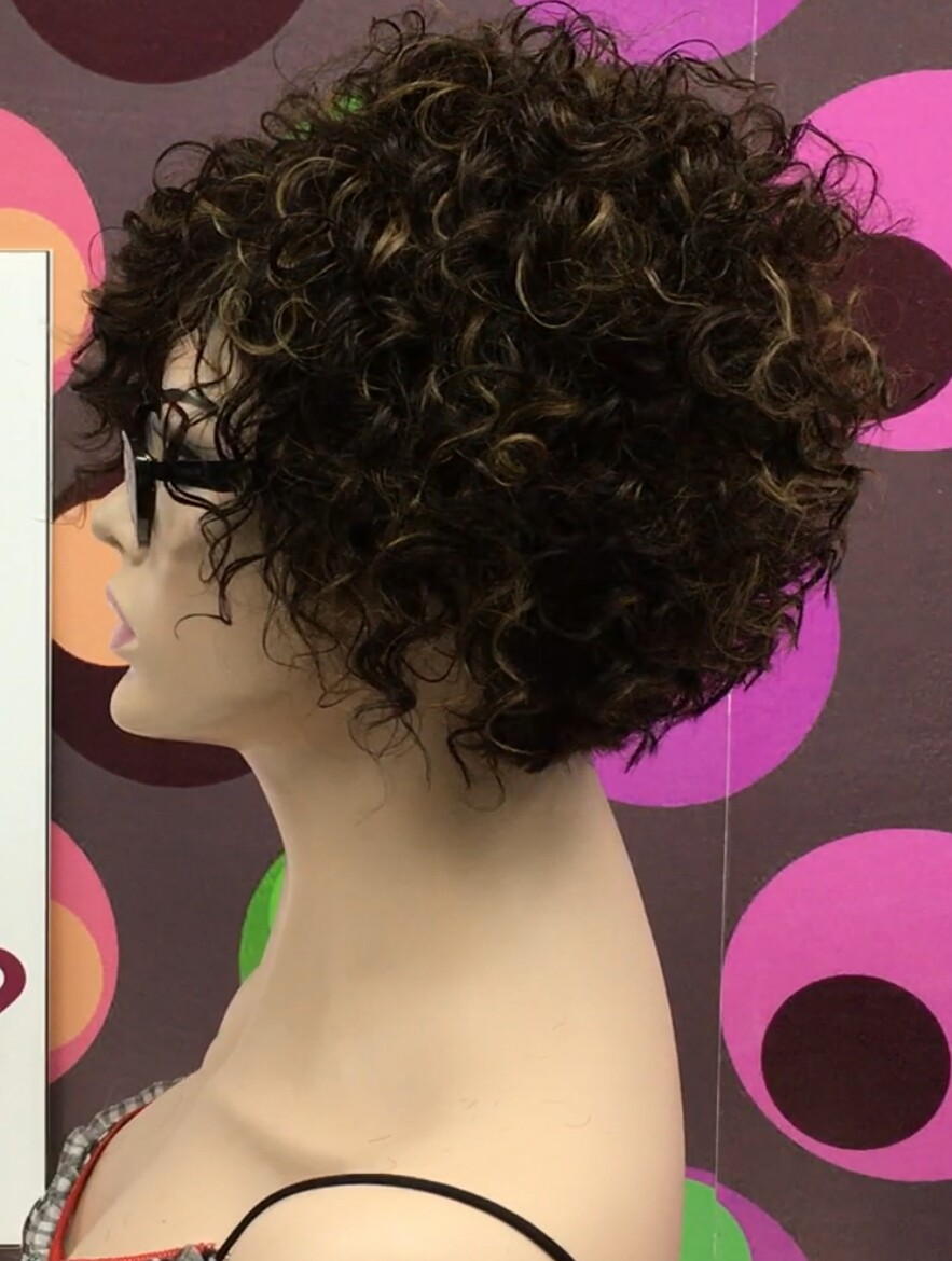 Peluca rizada natural CINTA color 2h6 maquina