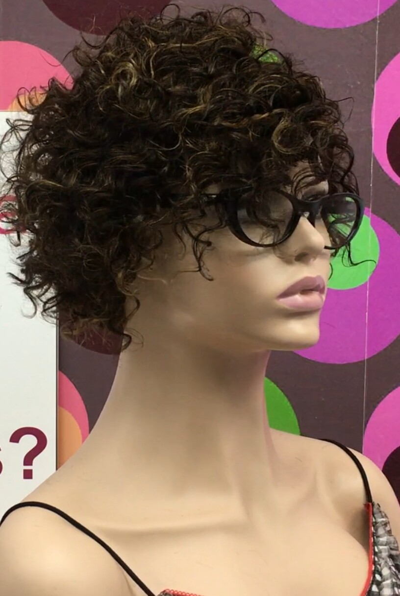 Peluca rizada natural CINTA color 2h6 maquina
