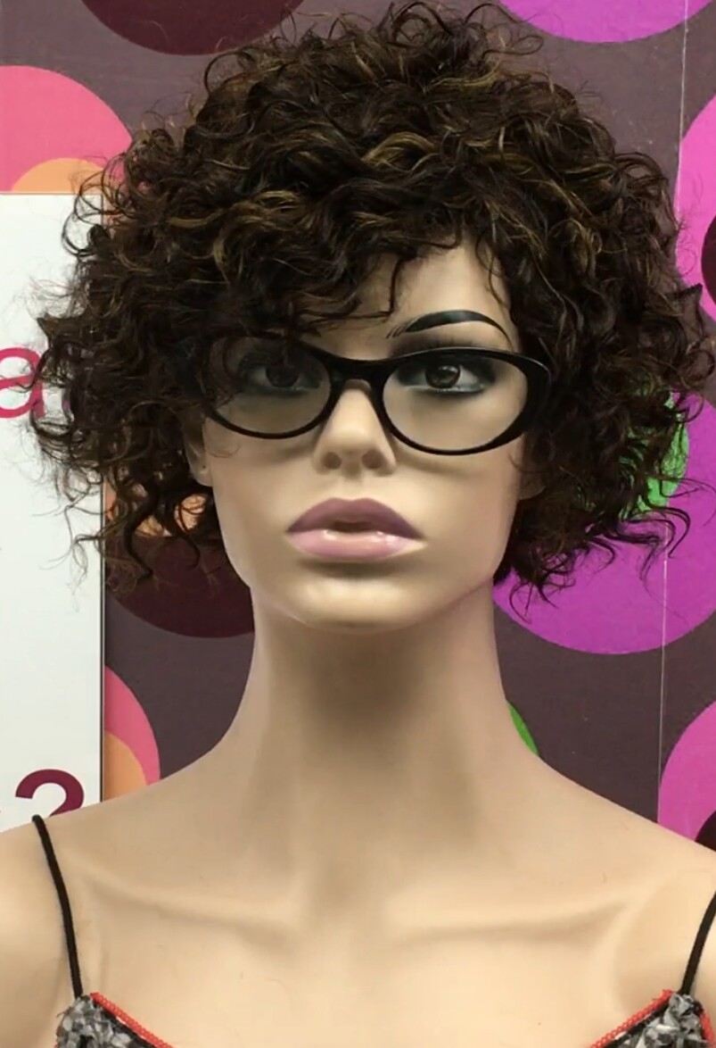 Peluca rizada natural CINTA color 2h6 maquina