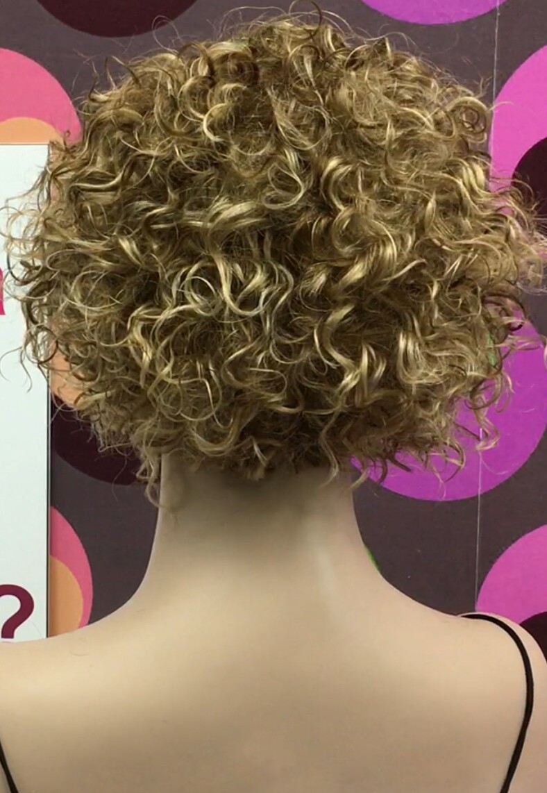 Peluca rizada natural CINTA color 6h16 maquina