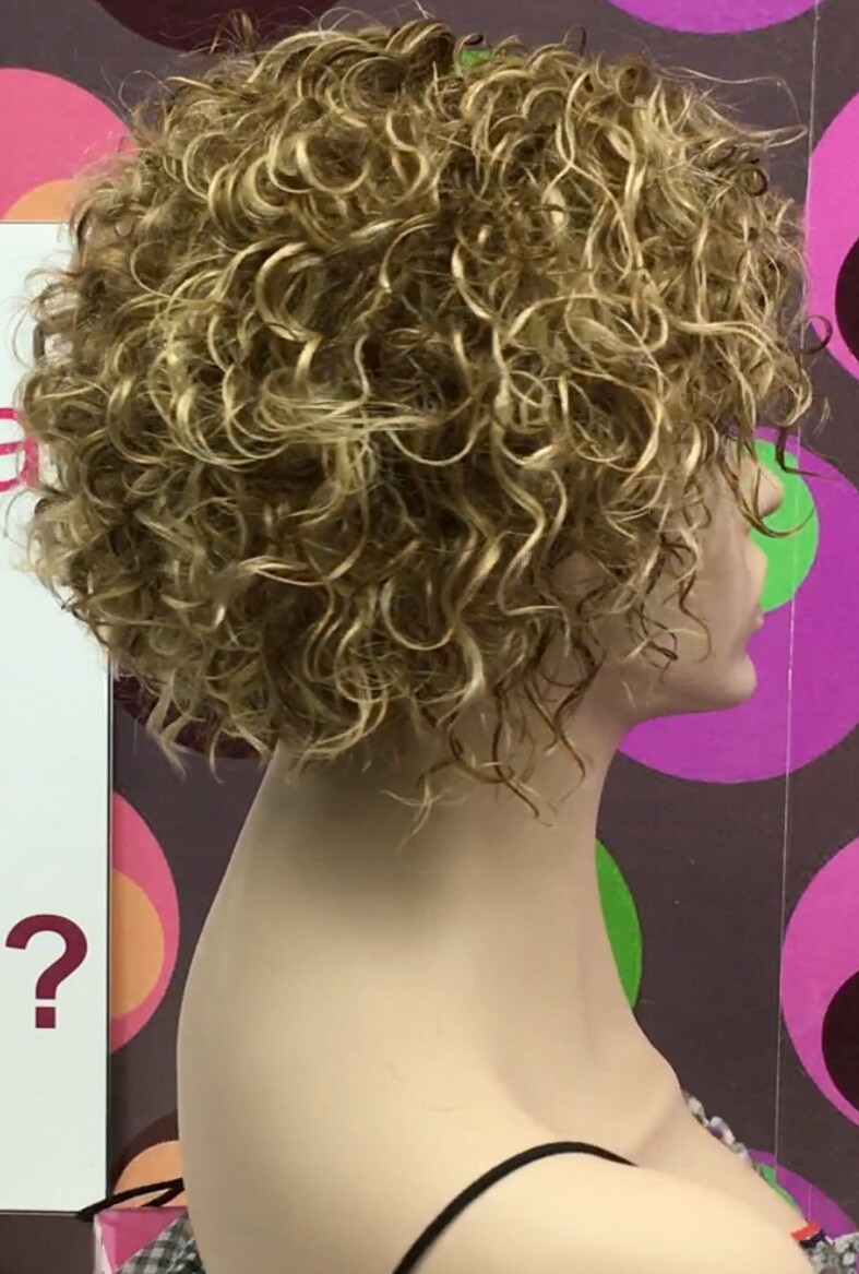 Peluca rizada natural CINTA color 6h16 maquina